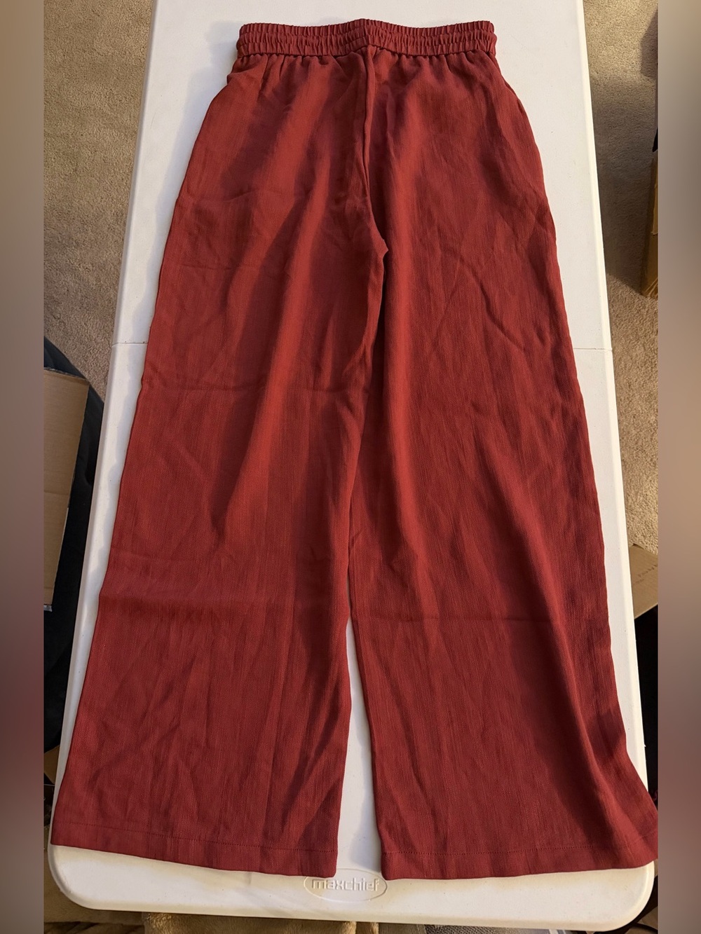 HALARA Wide-Leg Drawstring Pants - Rust Red - Picture 2 of 2
